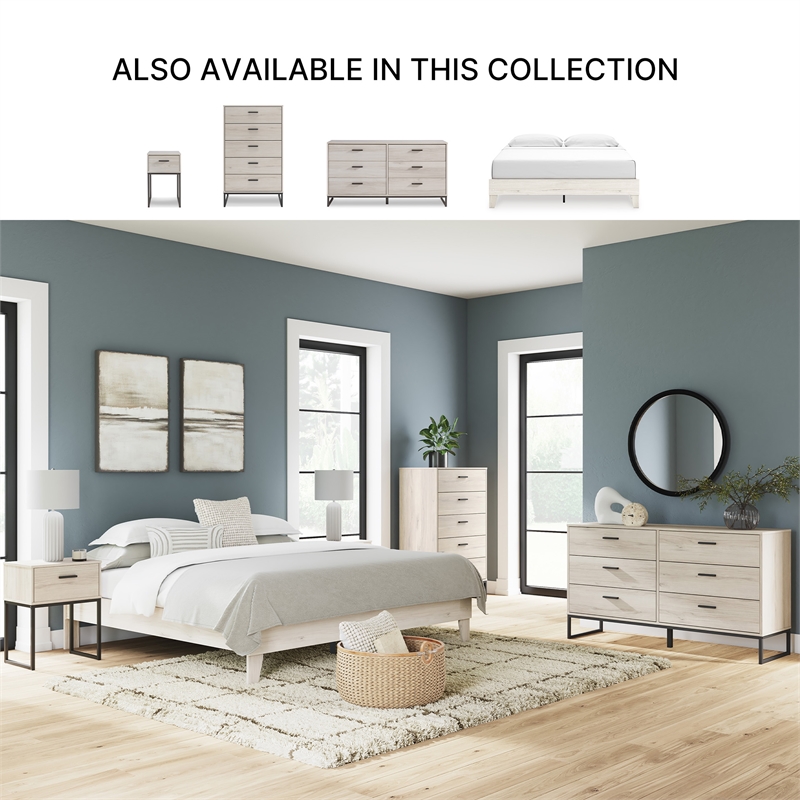 Signature Design by Ashley Socalle Beige King Platform Bed