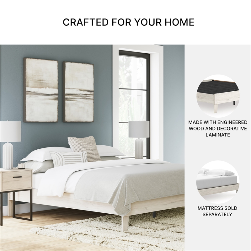 Signature Design by Ashley Socalle Beige King Platform Bed