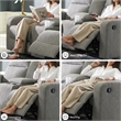 Signature Design by Ashley Carrigan Lane Gray Reclining Loveseat with Console