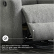 Signature Design by Ashley Carrigan Lane Gray Reclining Loveseat with Console