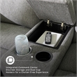 Signature Design by Ashley Carrigan Lane Gray Reclining Loveseat with Console