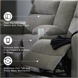 Signature Design by Ashley Carrigan Lane Gray Reclining Loveseat with Console