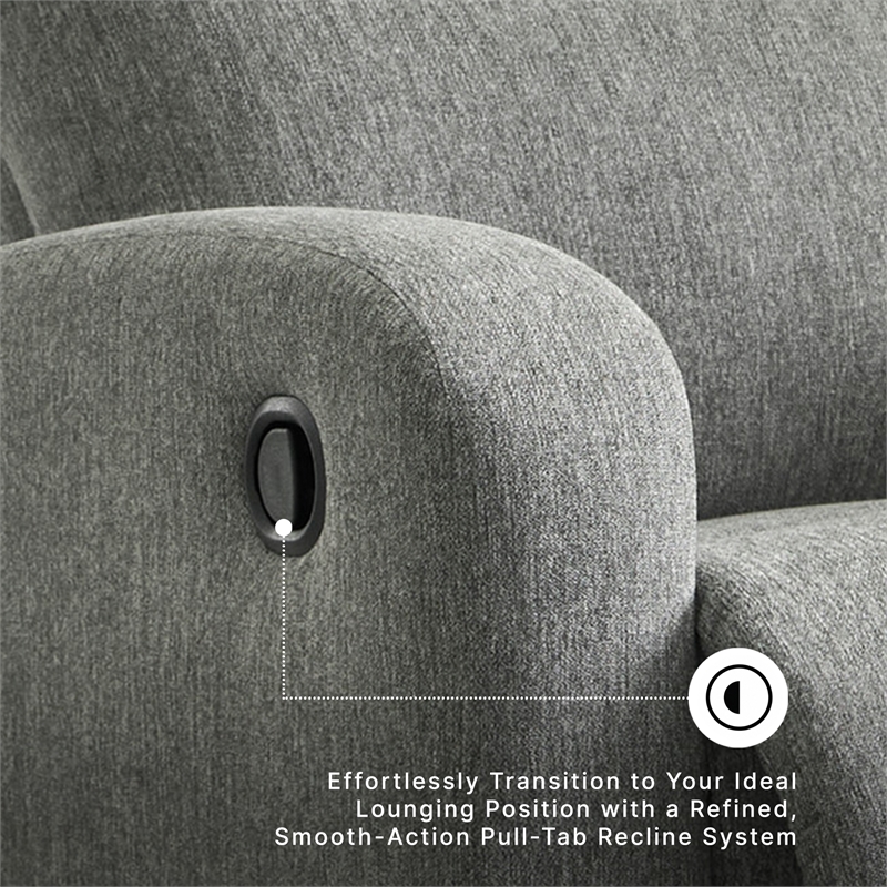 Signature Design by Ashley Carrigan Lane Gray Reclining Loveseat with Console