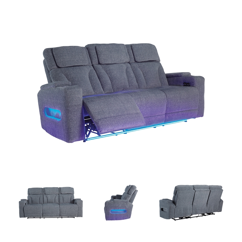 Signature Design by Ashley RiverTest Gray Power Reclining Sofa