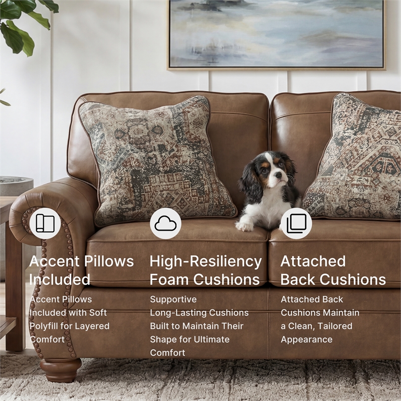 Signature Design by Ashley Shadsburne Brown Loveseat