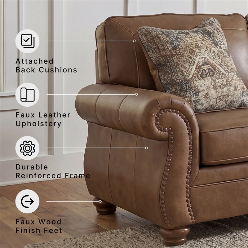 Signature Design by Ashley Shadsburne Brown Loveseat