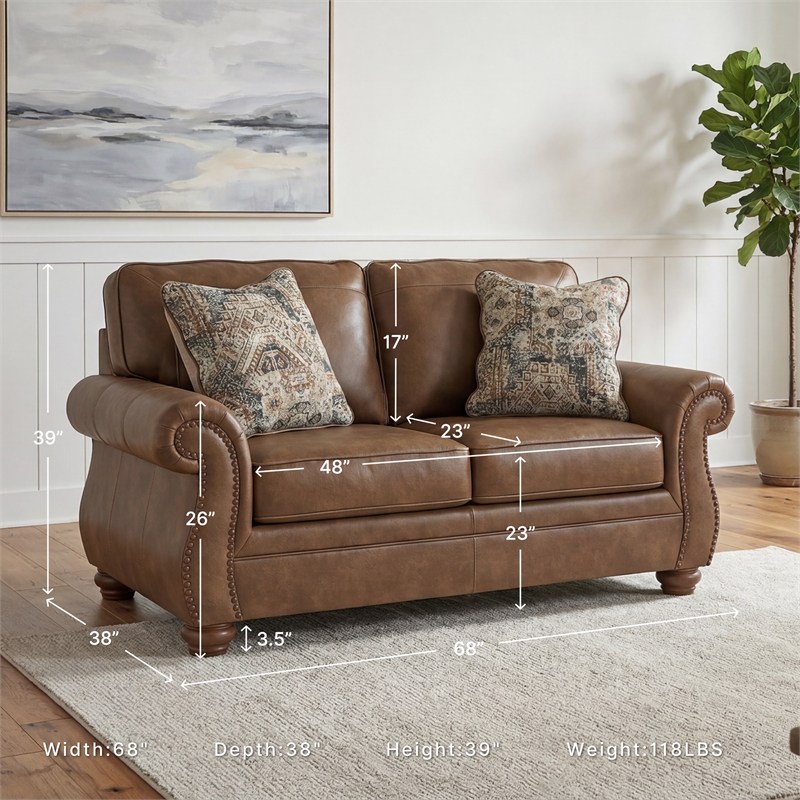 Signature Design by Ashley Shadsburne Brown Loveseat