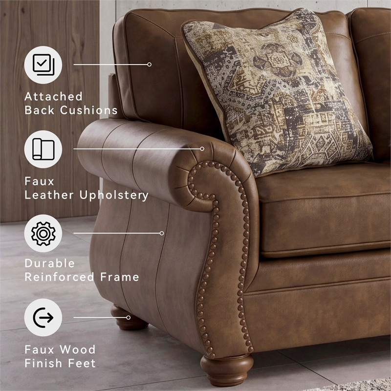 Signature Design by Ashley Shadsburne Brown Queen Sofa Sleeper