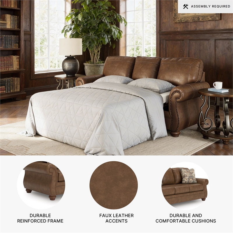 Signature Design by Ashley Shadsburne Brown Queen Sofa Sleeper