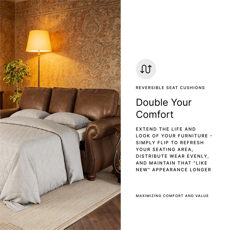 Signature Design by Ashley Shadsburne Brown Queen Sofa Sleeper