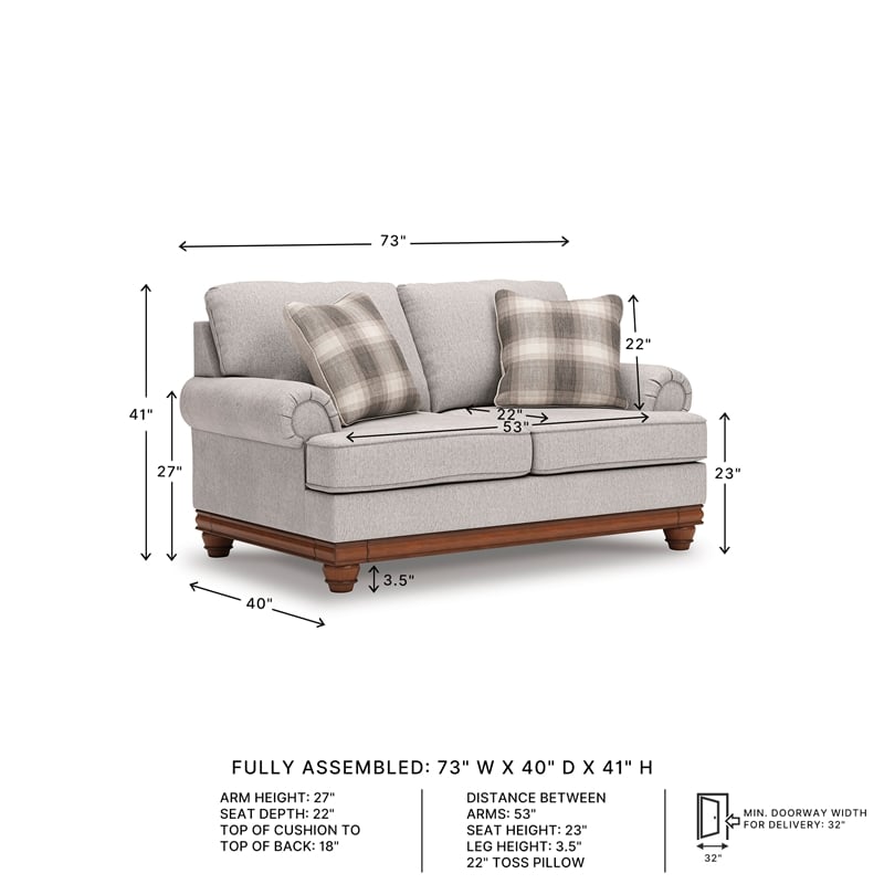 Signature Design by Ashley Stoughton Beige Loveseat