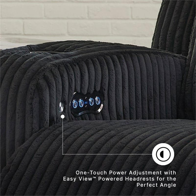 Signature Design by Ashley Broad Cove Black Power Recliner