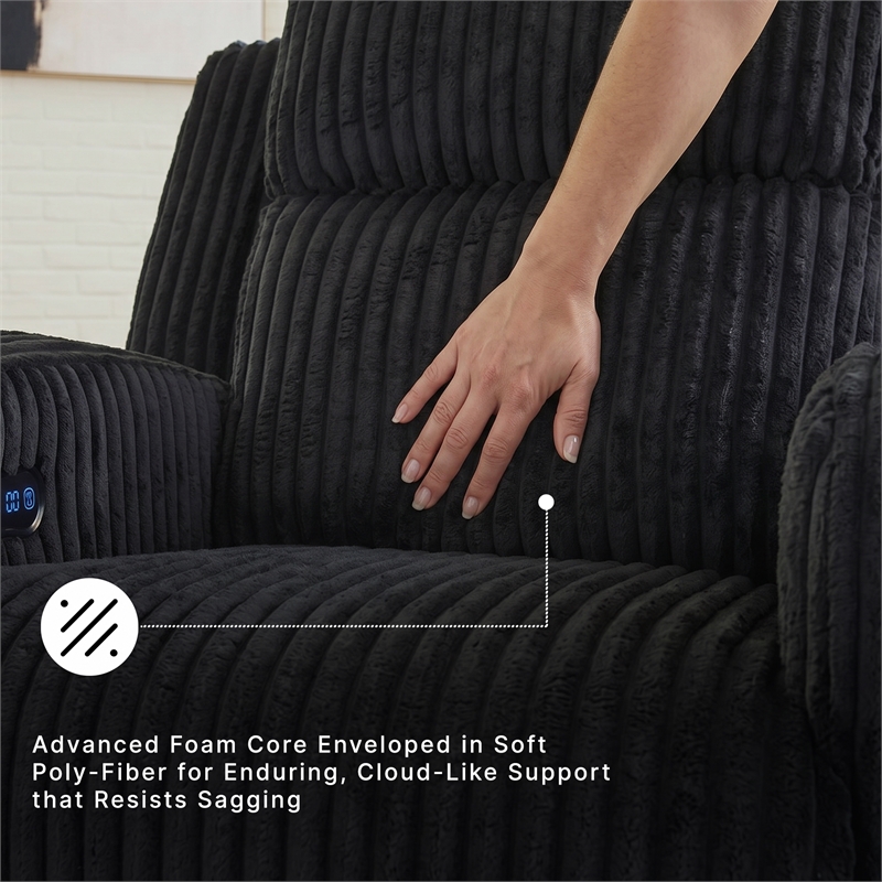 Signature Design by Ashley Broad Cove Black Power Recliner