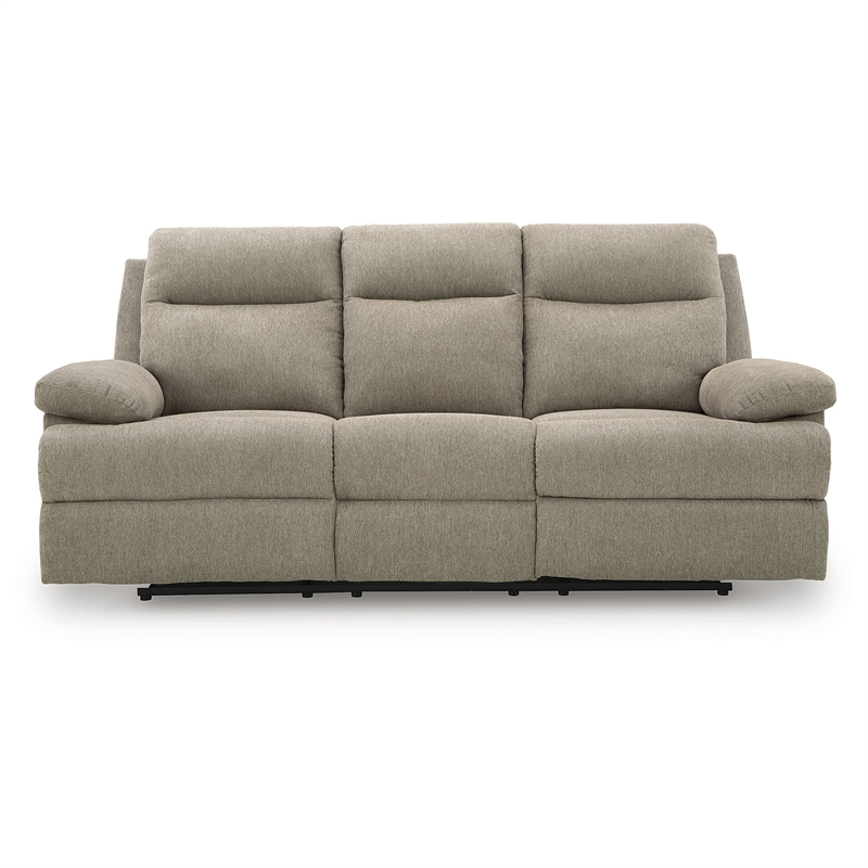 Signature Design by Ashley Yarrow Lane Beige Reclining Sofa with Table
