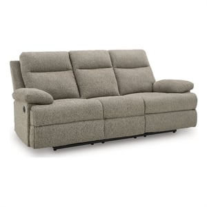 Signature Design by Ashley Yarrow Lane Beige Reclining Sofa with Table