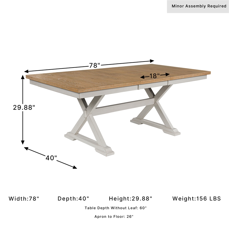 Signature Design by Ashley Westlinport White Dining Butterfly Extension Table