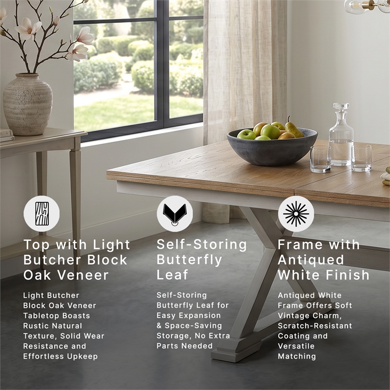Signature Design by Ashley Westlinport White Dining Butterfly Extension Table