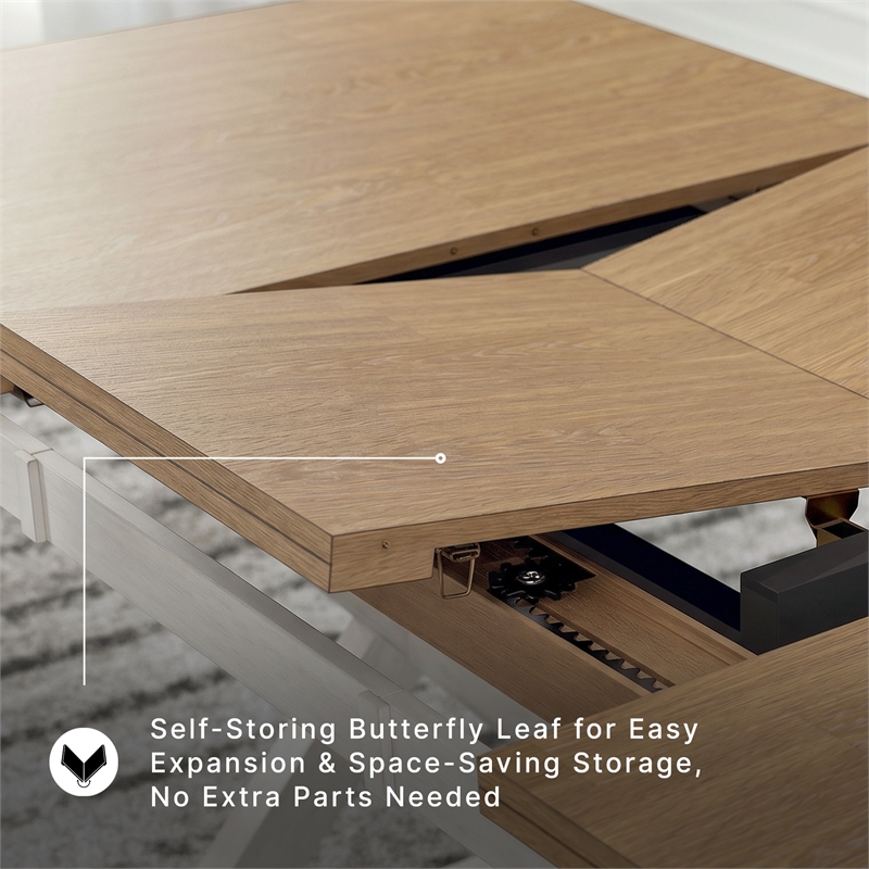 Signature Design by Ashley Westlinport White Dining Butterfly Extension Table