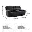 Signature Design by Ashley 5Z-Dreamlight Black Power Reclining Loveseat