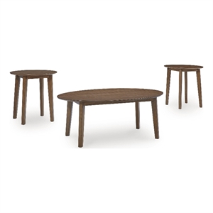 Signature Design by Ashley Gordonay Brown Table - Set of 3