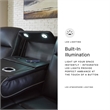 Signature Design by Ashley 5Z-Dreamlight Black Power Reclining Sofa
