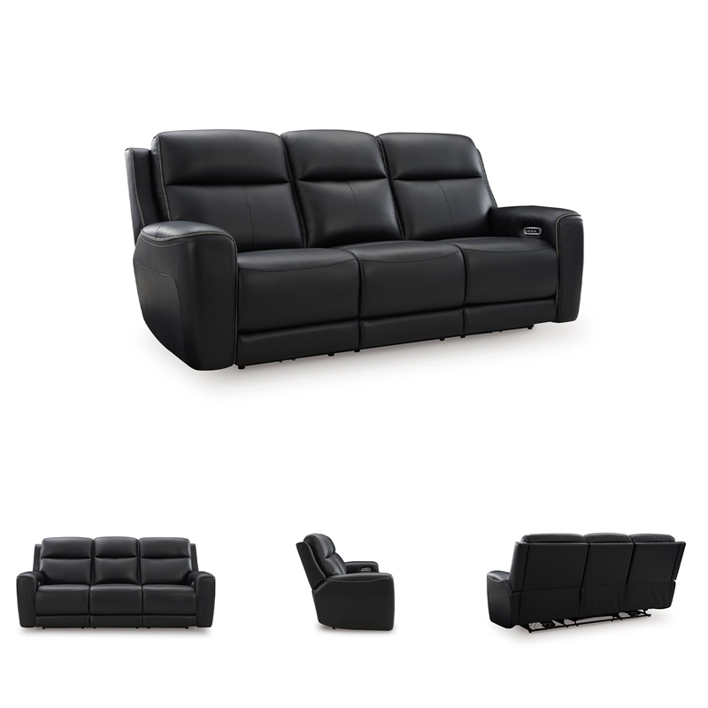 Signature Design by Ashley 5Z-Dreamlight Black Power Reclining Sofa