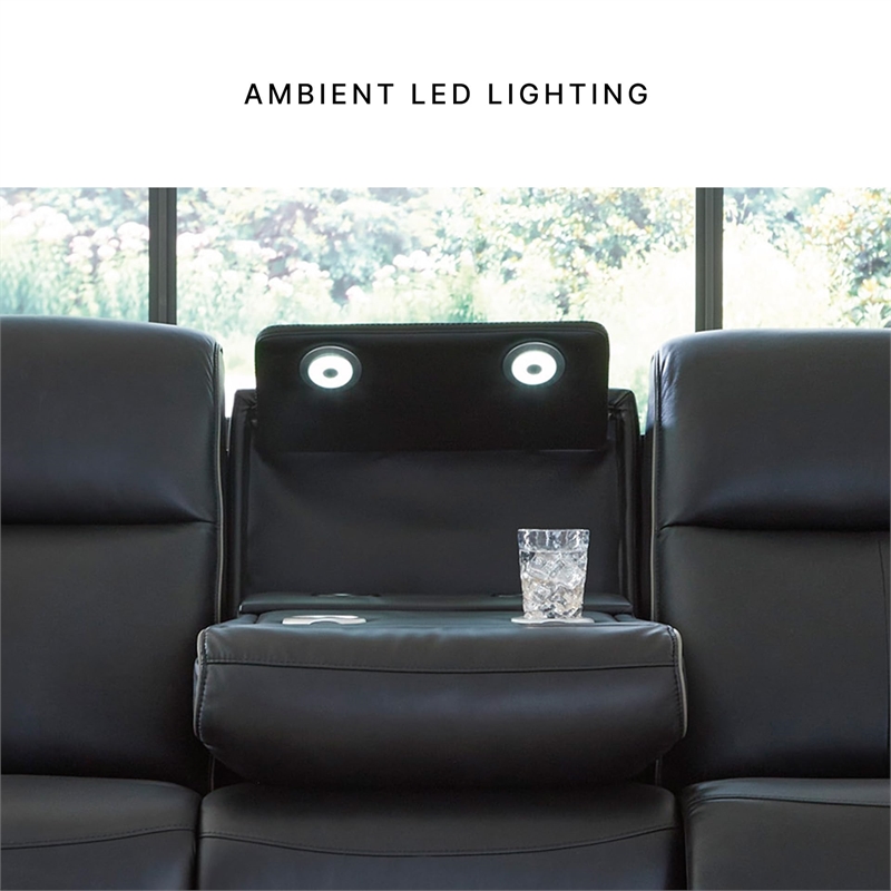 Signature Design by Ashley 5Z-Dreamlight Black Power Reclining Sofa
