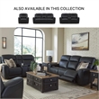 Signature Design by Ashley 5Z-Dreamlight Black Power Reclining Sofa