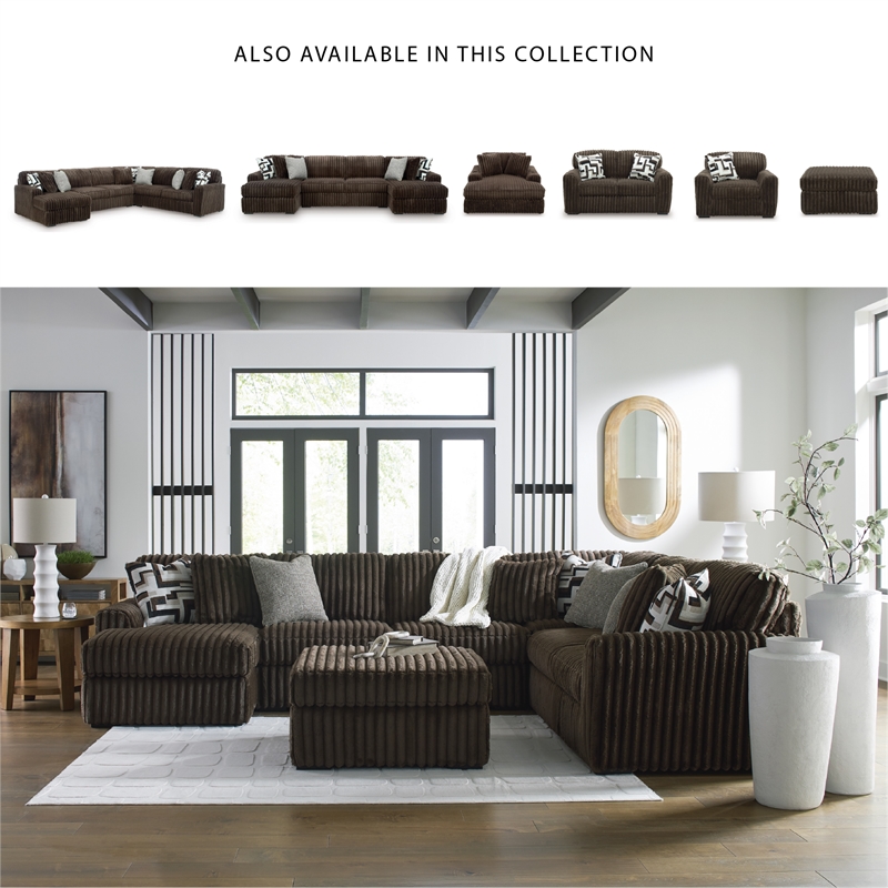 Signature Design by Ashley Midnight-Madness Brown Oversized Accent Ottoman