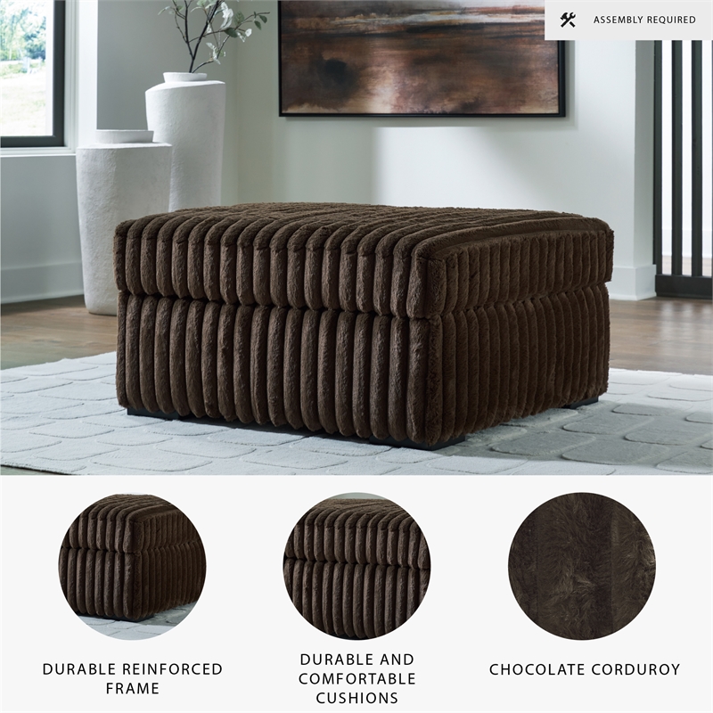 Signature Design by Ashley Midnight-Madness Brown Oversized Accent Ottoman