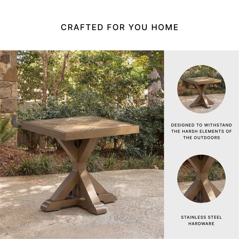 Signature Design by Ashley Caribou Crystal Outdoor End Table