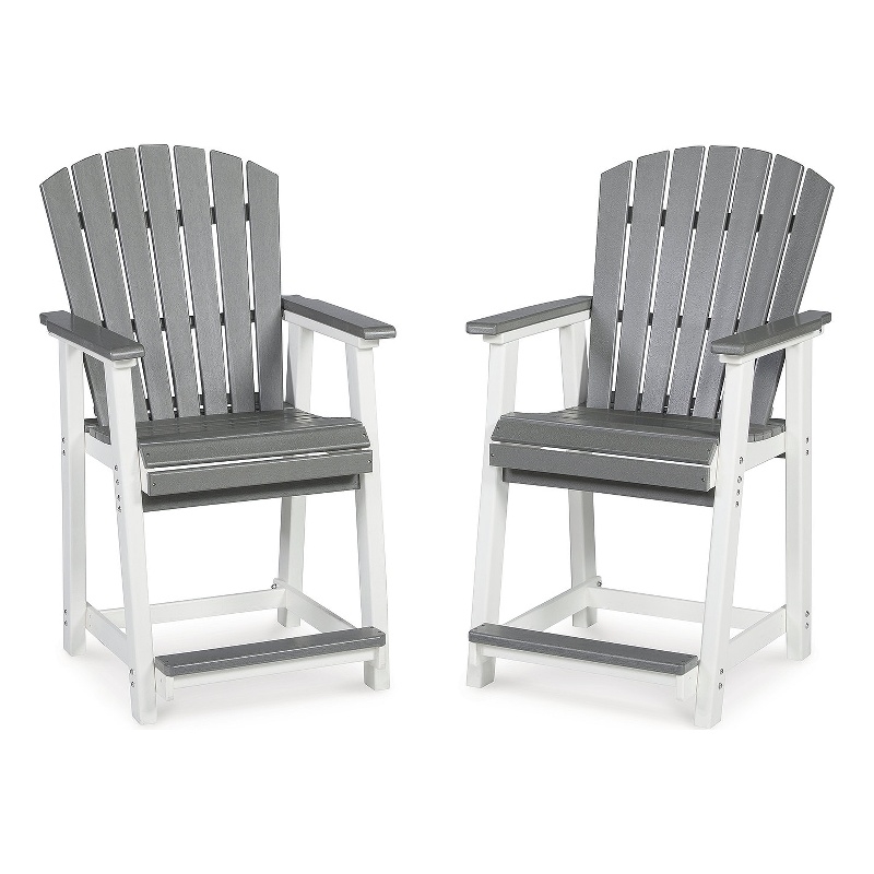 Signature Design by Ashley Pinnacle Velvet Outdoor Bar Stool (Set of 2)