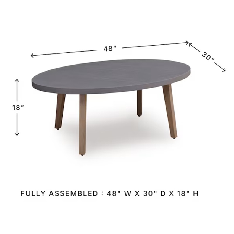 Signature Design by Ashley Magnetite Ripple Outdoor Coffee Table
