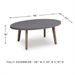 Signature Design by Ashley Magnetite Ripple Outdoor Coffee Table
