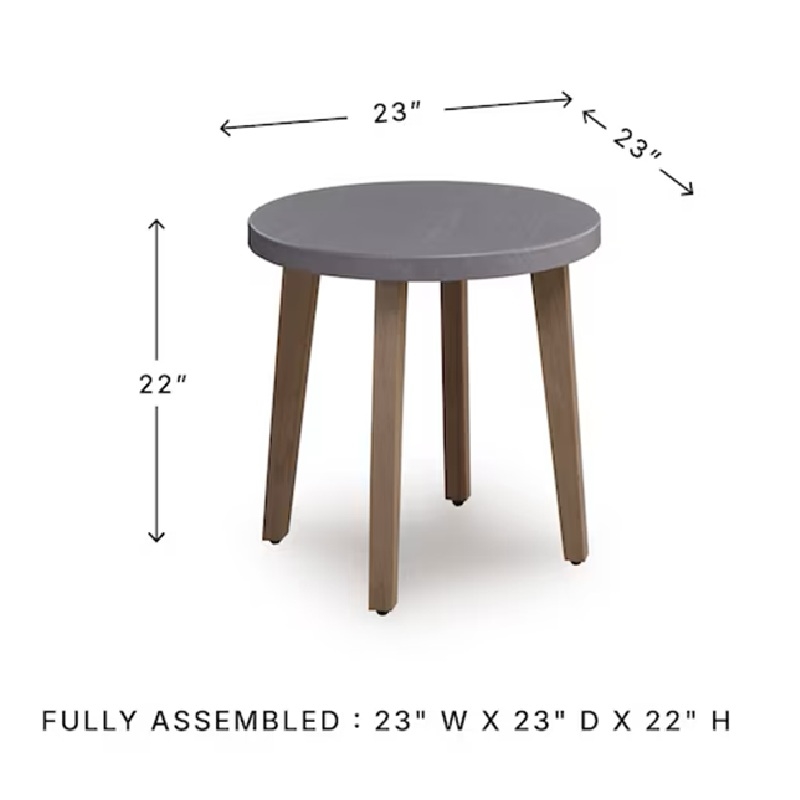 Signature Design by Ashley Magnetite Ripple Outdoor End Table