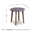 Signature Design by Ashley Magnetite Ripple Outdoor End Table
