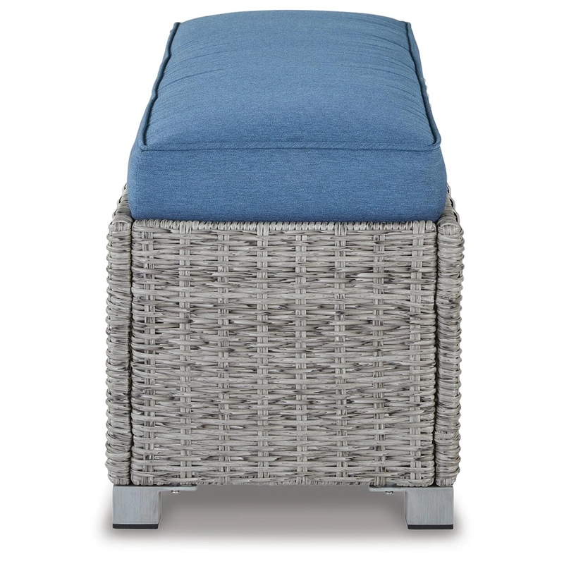 Signature Design by Ashley Indigo Narrows Outdoor Bench with Cushion