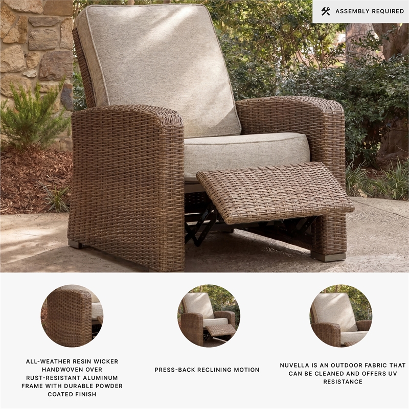 Signature Design by Ashley Caribou Crystal Outdoor Recliner