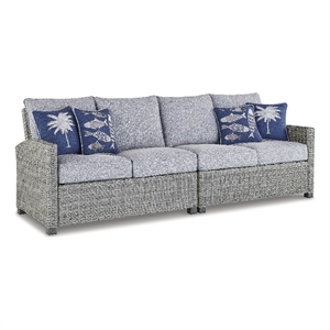 Signature Design by Ashley Indigo Narrows Outdoor Loveseat Set (Set of 2)
