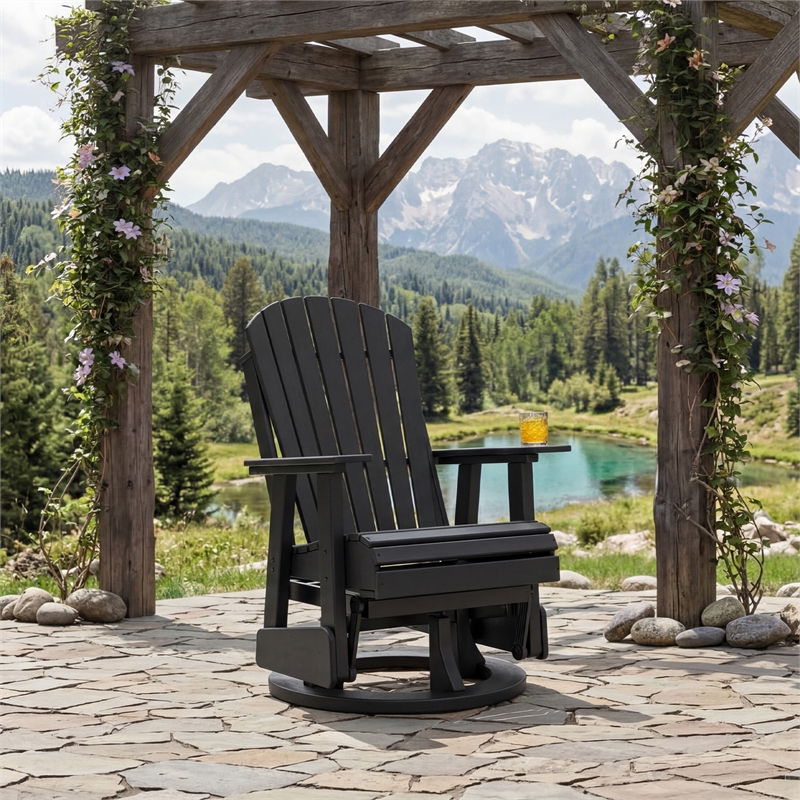 Signature Design by Ashley Lapis Rain Outdoor Swivel Glider Chair