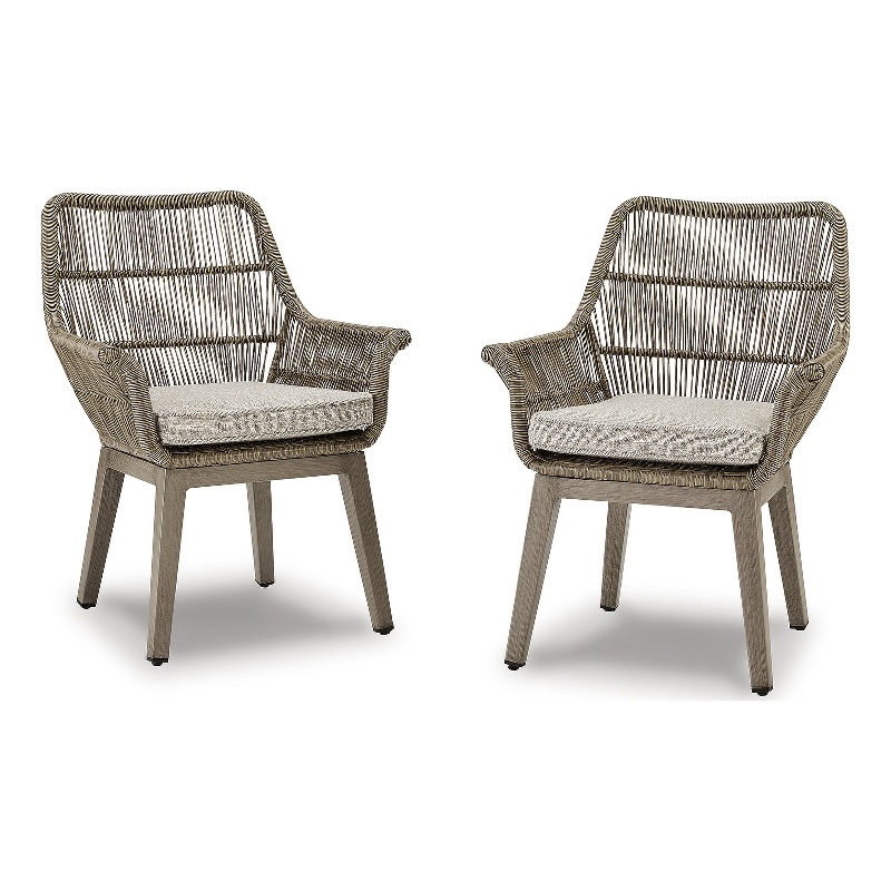 Signature Design by Ashley Carob Fell Arm Chair with Cushion (Set of 2)