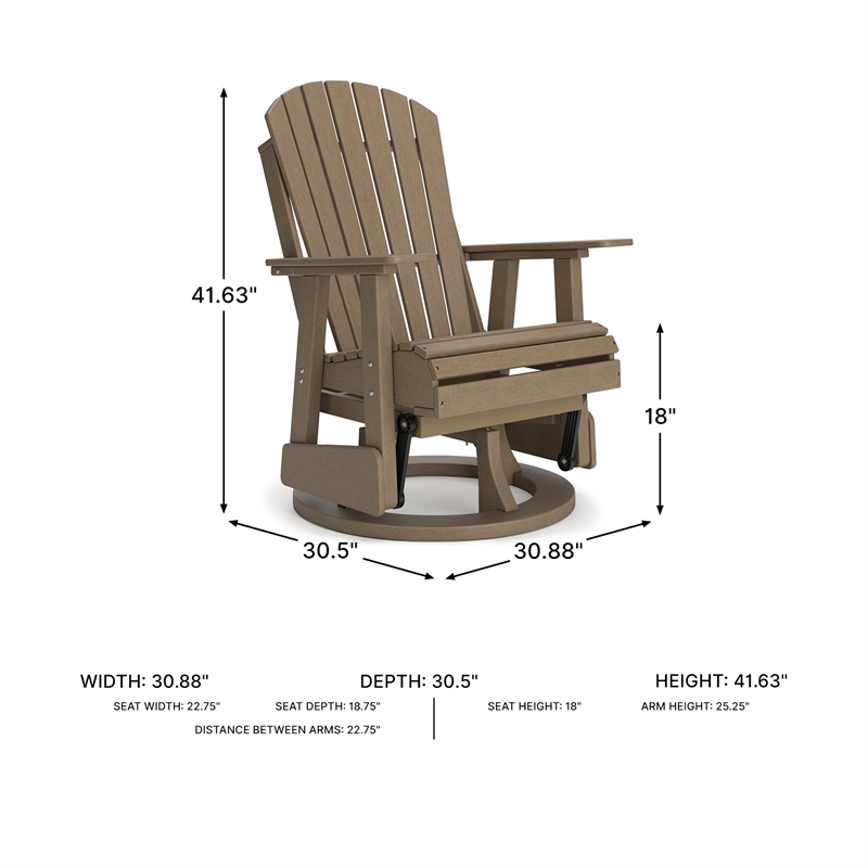 Signature Design by Ashley Lapis Rain Outdoor Swivel Glider Chair