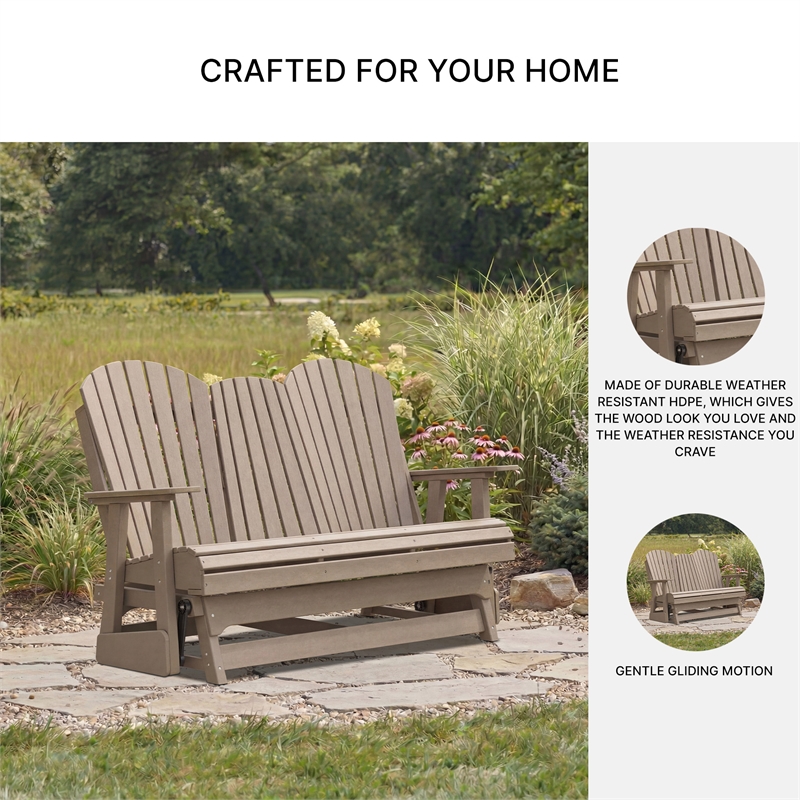 Signature Design by Ashley Lapis Rain Outdoor Glider Loveseat