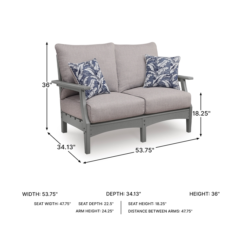 Signature Design by Ashley Birch Creek Outdoor Loveseat with Cushion