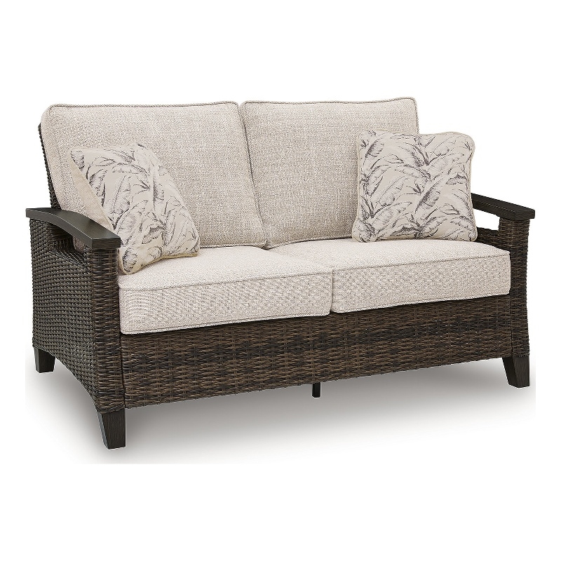 Signature Design by Ashley Pinecone Vale Outdoor Loveseat with Cushion