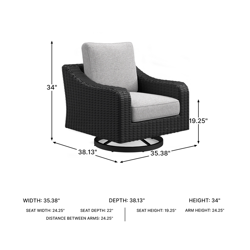 Signature Design by Ashley Isopleth Outdoor Swivel Lounge with Cushion