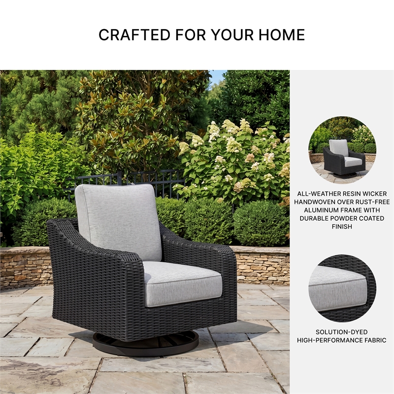 Signature Design by Ashley Isopleth Outdoor Swivel Lounge with Cushion