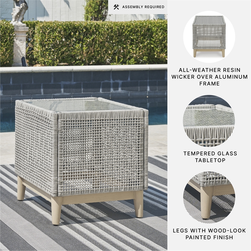 Signature Design by Ashley Hemlock Mica Outdoor End Table