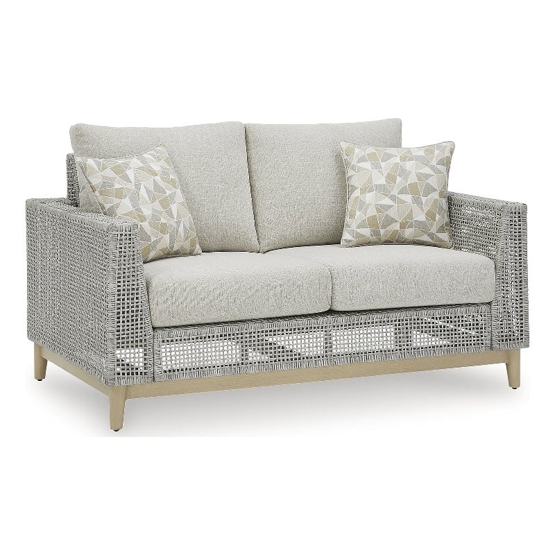 Signature Design by Ashley Hemlock Mica Outdoor Loveseat with Cushion