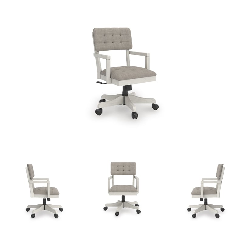 Signature Design by Ashley Roskell Home Office Desk Chair in White